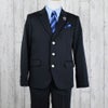 ピアノ発表会や結婚式にぴったりのカラーの男の子用フォーマルスーツ。シンプルで美しいシルエットが魅力のAngel's Closetの子供フォーマル レンタル商品（【レンタル】ストライプ3ボタンロングパンツスーツ6点セット【JFA SAMURAI BLUE】（CAT375493））｜画像2