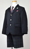 ピアノ発表会や結婚式にぴったりのカラーの男の子用フォーマルスーツ。シンプルで美しいシルエットが魅力のAngel's Closetの子供フォーマル レンタル商品（【レンタル】格子柄ハーフパンツ3つボタンブレザーセットスーツ6点セットゆったりタイプ【JFA SAMURAI BLUE】（CAT375494）　120・130cm）｜画像4