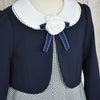 特別な日にぴったりのネイビーカラーの男の子用フォーマルスーツ。シンプルで美しいシルエットが魅力のAngel's Closetの子供フォーマル レンタル商品（【レンタル】千鳥格子ネイビーアンサンブル（CAT889310）【CHOPIN】120cm）｜画像2