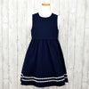 特別な日にぴったりのネイビーカラーの男の子用フォーマルスーツ。シンプルで美しいシルエットが魅力のAngel's Closetの子供フォーマル レンタル商品（【レンタル】フリル襟ネイビージャンパースカートアンサンブル（CAT788392）130cmB体）｜画像4