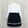 特別な日にぴったりのネイビーカラーの男の子用フォーマルスーツ。シンプルで美しいシルエットが魅力のAngel's Closetの子供フォーマル レンタル商品（【レンタル】ネイビーストライプアンサンブル（CAT798391））｜画像3