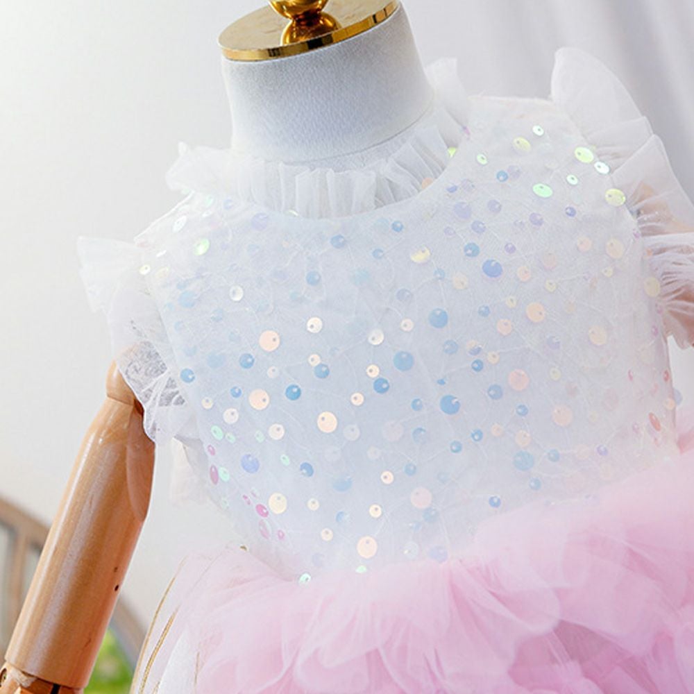 ピアノ発表会や結婚式にぴったりのカラーの女の子用キッズドレス。シンプルで美しいシルエットが魅力のAngel's Closetの子供ドレス レンタル商品（【レンタル】ティアードフリルネットガーゼ子供ドレス（YP086））｜画像5