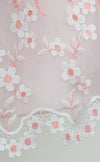 ピアノ発表会や結婚式にぴったりのカラーの女の子用キッズドレス。シンプルで美しいシルエットが魅力のAngel's Closetの子供ドレス レンタル商品（【レンタル】クリスタルオーガンジーフローラル刺繍スカラップ子供ドレス(KD364)ローズ）｜画像5