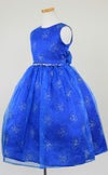 ピアノ発表会や結婚式にぴったりのブルーカラーの女の子用キッズドレス。シンプルで美しいシルエットが魅力のAngel's Closetの子供ドレス レンタル商品（【レンタル】スパークリングオーガンジー子供ドレス(CC2463)ロイヤルブルー）｜画像3