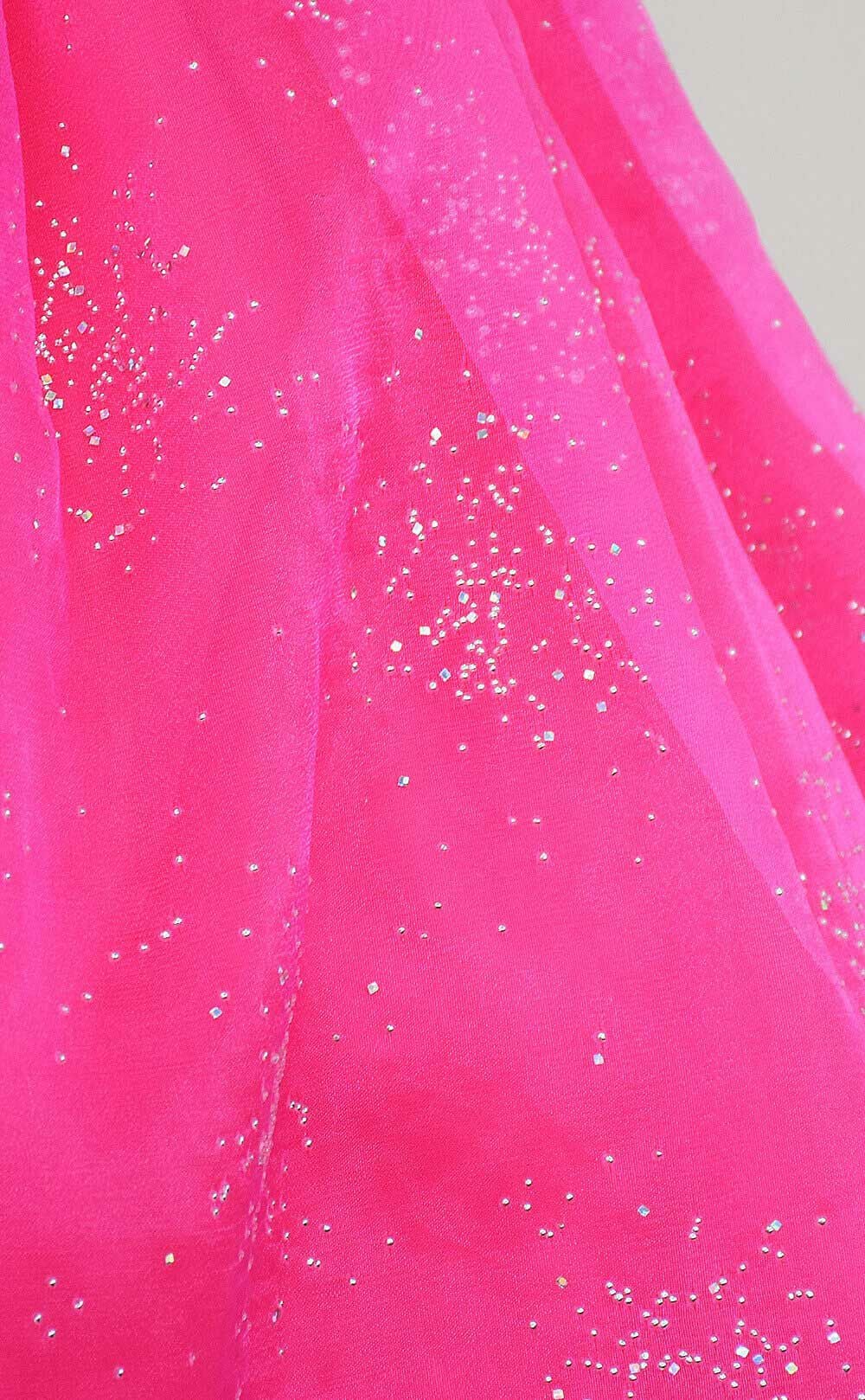 ピアノ発表会や結婚式にぴったりのピンクカラーの女の子用キッズドレス。シンプルで美しいシルエットが魅力のAngel's Closetの子供ドレス レンタル商品（【レンタル】スパークリングオーガンジー子供ドレス(CC2463)ホットピンク）｜画像5