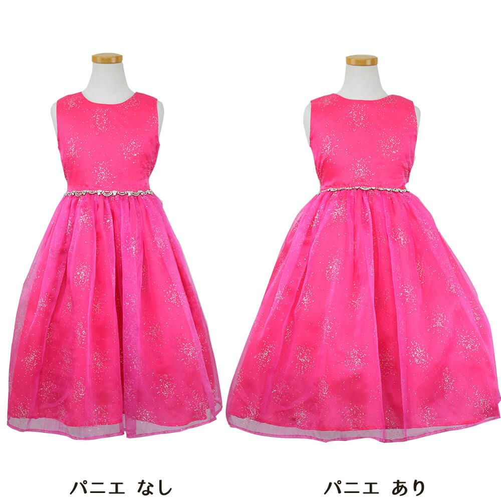 ピアノ発表会や結婚式にぴったりのピンクカラーの女の子用キッズドレス。シンプルで美しいシルエットが魅力のAngel's Closetの子供ドレス レンタル商品（【レンタル】スパークリングオーガンジー子供ドレス(CC2463)ホットピンク）｜画像6