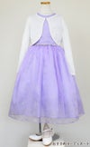 ピアノ発表会や結婚式にぴったりのカラーの女の子用キッズドレス。シンプルで美しいシルエットが魅力のAngel's Closetの子供ドレス レンタル商品（【レンタル】スパークリングオーガンジー子供ドレス(CC2463)ラベンダー）｜画像10