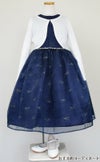 ピアノ発表会や結婚式にぴったりのネイビーカラーの女の子用キッズドレス。シンプルで美しいシルエットが魅力のAngel's Closetの子供ドレス レンタル商品（【レンタル】スパークリングオーガンジー子供ドレス(CC2463)ネイビー）｜画像10