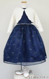 ピアノ発表会や結婚式にぴったりのネイビーカラーの女の子用キッズドレス。シンプルで美しいシルエットが魅力のAngel's Closetの子供ドレス レンタル商品（【レンタル】スパークリングオーガンジー子供ドレス(CC2463)ネイビー）｜画像11