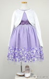 ピアノ発表会や結婚式にぴったりのライラックカラーの女の子用キッズドレス。シンプルで美しいシルエットが魅力のAngel's Closetの子供ドレス レンタル商品（【レンタル】フラワーモチーフスカートメッシュ子供ドレス(KD332)ライラック）｜画像10