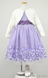 ピアノ発表会や結婚式にぴったりのライラックカラーの女の子用キッズドレス。シンプルで美しいシルエットが魅力のAngel's Closetの子供ドレス レンタル商品（【レンタル】フラワーモチーフスカートメッシュ子供ドレス(KD332)ライラック）｜画像11