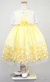 ピアノ発表会や結婚式にぴったりのカラーの女の子用キッズドレス。シンプルで美しいシルエットが魅力のAngel's Closetの子供ドレス レンタル商品（【レンタル】フラワーモチーフスカートメッシュ子供ドレス(KD332)イエロー）｜画像10