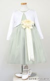ピアノ発表会や結婚式にぴったりのカラーの女の子用キッズドレス。シンプルで美しいシルエットが魅力のAngel's Closetの子供ドレス レンタル商品（【レンタル】ヴィンテージサテン＆チュール子供ドレス(SK402)セージ）｜画像10