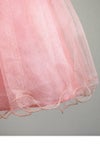 ピアノ発表会や結婚式にぴったりのカラーの女の子用キッズドレス。シンプルで美しいシルエットが魅力のAngel's Closetの子供ドレス レンタル商品（【レンタル】レース＆ラインストーンビジューベルトクリスタルチュール子供ドレス(MBK340)ブラッシュ）｜画像6