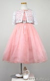 ピアノ発表会や結婚式にぴったりのカラーの女の子用キッズドレス。シンプルで美しいシルエットが魅力のAngel's Closetの子供ドレス レンタル商品（【レンタル】レース＆ラインストーンビジューベルトクリスタルチュール子供ドレス(MBK340)ブラッシュ）｜画像10