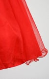 ピアノ発表会や結婚式にぴったりのカラーの女の子用キッズドレス。シンプルで美しいシルエットが魅力のAngel's Closetの子供ドレス レンタル商品（【レンタル】レース＆ラインストーンビジューベルトクリスタルチュール子供ドレス(MBK340)レッド）｜画像6