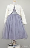 ピアノ発表会や結婚式にぴったりのカラーの女の子用キッズドレス。シンプルで美しいシルエットが魅力のAngel's Closetの子供ドレス レンタル商品（【レンタル】レース＆ラインストーンビジューベルトクリスタルチュール子供ドレス(MBK340)シルバー）｜画像12