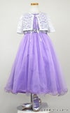 ピアノ発表会や結婚式にぴったりのライラックカラーの女の子用キッズドレス。シンプルで美しいシルエットが魅力のAngel's Closetの子供ドレス レンタル商品（【レンタル】レース＆ラインストーンビジューベルトクリスタルチュール子供ドレス(MBK340)ライラック）｜画像10