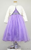 ピアノ発表会や結婚式にぴったりのライラックカラーの女の子用キッズドレス。シンプルで美しいシルエットが魅力のAngel's Closetの子供ドレス レンタル商品（【レンタル】レース＆ラインストーンビジューベルトクリスタルチュール子供ドレス(MBK340)ライラック）｜画像12