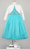 ピアノ発表会や結婚式にぴったりのカラーの女の子用キッズドレス。シンプルで美しいシルエットが魅力のAngel's Closetの子供ドレス レンタル商品（【レンタル】レース＆ラインストーンビジューベルトクリスタルチュール子供ドレス(MBK340)ひすい）｜画像12