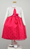 ピアノ発表会や結婚式にぴったりのカラーの女の子用キッズドレス。シンプルで美しいシルエットが魅力のAngel's Closetの子供ドレス レンタル商品（【レンタル】フラワーレースサテンリボン子供ドレス(CCD749)フクシア）｜画像11
