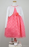 ピアノ発表会や結婚式にぴったりのカラーの女の子用キッズドレス。シンプルで美しいシルエットが魅力のAngel's Closetの子供ドレス レンタル商品（【レンタル】フラワーレースサテンリボン子供ドレス(CCD749)コーラル）｜画像11