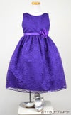 ピアノ発表会や結婚式にぴったりのカラーの女の子用キッズドレス。シンプルで美しいシルエットが魅力のAngel's Closetの子供ドレス レンタル商品（【レンタル】フラワーレースサテンリボン子供ドレス(CCD749)パープル）｜画像9