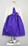 ピアノ発表会や結婚式にぴったりのカラーの女の子用キッズドレス。シンプルで美しいシルエットが魅力のAngel's Closetの子供ドレス レンタル商品（【レンタル】フラワーレースサテンリボン子供ドレス(CCD749)パープル）｜画像11