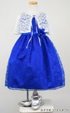 ピアノ発表会や結婚式にぴったりのブルーカラーの女の子用キッズドレス。シンプルで美しいシルエットが魅力のAngel's Closetの子供ドレス レンタル商品（【レンタル】フラワーレースサテンリボン子供ドレス(CCD749)ロイヤルブルー）｜画像10