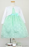 ピアノ発表会や結婚式にぴったりのカラーの女の子用キッズドレス。シンプルで美しいシルエットが魅力のAngel's Closetの子供ドレス レンタル商品（【レンタル】フラワーレースサテンリボン子供ドレス(CCD749)ミント）｜画像11