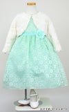 ピアノ発表会や結婚式にぴったりのカラーの女の子用キッズドレス。シンプルで美しいシルエットが魅力のAngel's Closetの子供ドレス レンタル商品（【レンタル】フラワーレースサテンリボン子供ドレス(CCD749)ミント）｜画像12