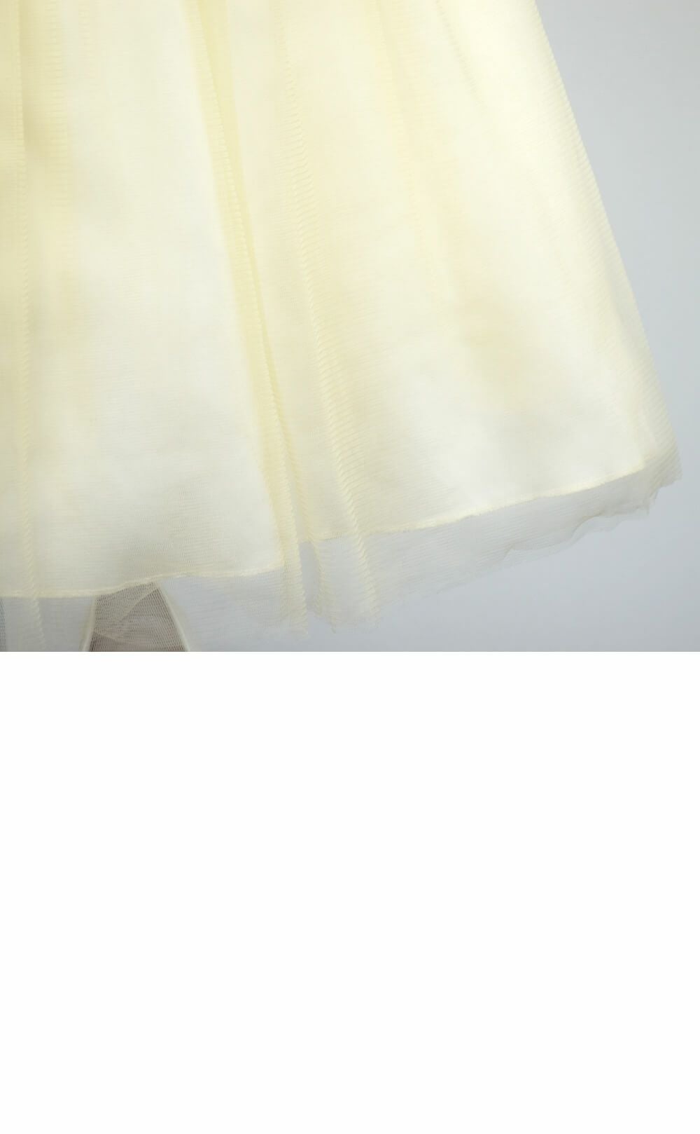 ピアノ発表会や結婚式にぴったりのカラーの女の子用キッズドレス。シンプルで美しいシルエットが魅力のAngel's Closetの子供ドレス レンタル商品（【レンタル】パールスパンコールスーパーエレガントチュール子供ドレス(cdc5008)シャンパン）｜画像6