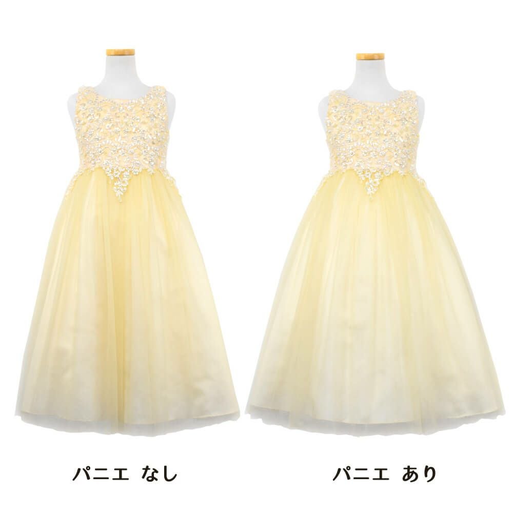 ピアノ発表会や結婚式にぴったりのカラーの女の子用キッズドレス。シンプルで美しいシルエットが魅力のAngel's Closetの子供ドレス レンタル商品（【レンタル】パールスパンコールスーパーエレガントチュール子供ドレス(cdc5008)シャンパン）｜画像7