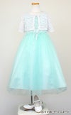 ピアノ発表会や結婚式にぴったりのカラーの女の子用キッズドレス。シンプルで美しいシルエットが魅力のAngel's Closetの子供ドレス レンタル商品（【レンタル】パールスパンコールスーパーエレガントチュール子供ドレス(cdc5008)ミント）｜画像10
