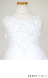 ピアノ発表会や結婚式にぴったりのホワイトカラーの女の子用キッズドレス。シンプルで美しいシルエットが魅力のAngel's Closetの子供ドレス レンタル商品（【レンタル】パールスパンコールスーパーエレガントチュール子供ドレス(cdc5008)ホワイト）｜画像8