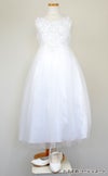 ピアノ発表会や結婚式にぴったりのホワイトカラーの女の子用キッズドレス。シンプルで美しいシルエットが魅力のAngel's Closetの子供ドレス レンタル商品（【レンタル】パールスパンコールスーパーエレガントチュール子供ドレス(cdc5008)ホワイト）｜画像9