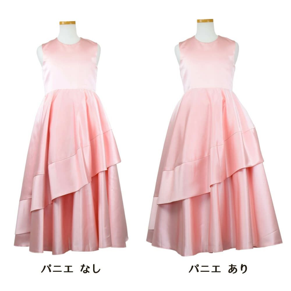 ピアノ発表会や結婚式にぴったりのピンクカラーの女の子用キッズドレス。シンプルで美しいシルエットが魅力のAngel's Closetの子供ドレス レンタル商品（【レンタル】クラシカルサテンプリンセスロング子供ドレスA(yp005a)ライトピンク）｜画像7