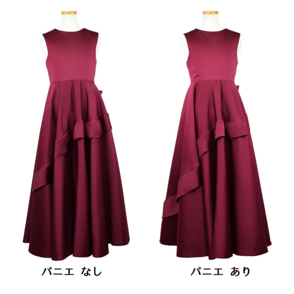 ピアノ発表会や結婚式にぴったりのカラーの女の子用キッズドレス。シンプルで美しいシルエットが魅力のAngel's Closetの子供ドレス レンタル商品（【レンタル】クラシカルサテンプリンセスロング子供ドレスB(yp005b)バーガンディー）｜画像7