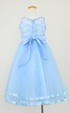 ピアノ発表会や結婚式にぴったりのブルーカラーの女の子用キッズドレス。シンプルで美しいシルエットが魅力のAngel's Closetの子供ドレス レンタル商品（【レンタル】ロマンス(rmc)ブルー）｜画像9