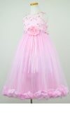 ピアノ発表会や結婚式にぴったりのピンクカラーの女の子用キッズドレス。シンプルで美しいシルエットが魅力のAngel's Closetの子供ドレス レンタル商品（【レンタル】フラワーペタルプリンセス子供ドレス(JK2925)ピンク）｜画像4