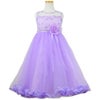 ピアノ発表会や結婚式にぴったりのライラックカラーの女の子用キッズドレス。シンプルで美しいシルエットが魅力のAngel's Closetの子供ドレス レンタル商品（【レンタル】フラワーペタルプリンセス子供ドレス(JK2925)ライラック）｜画像2