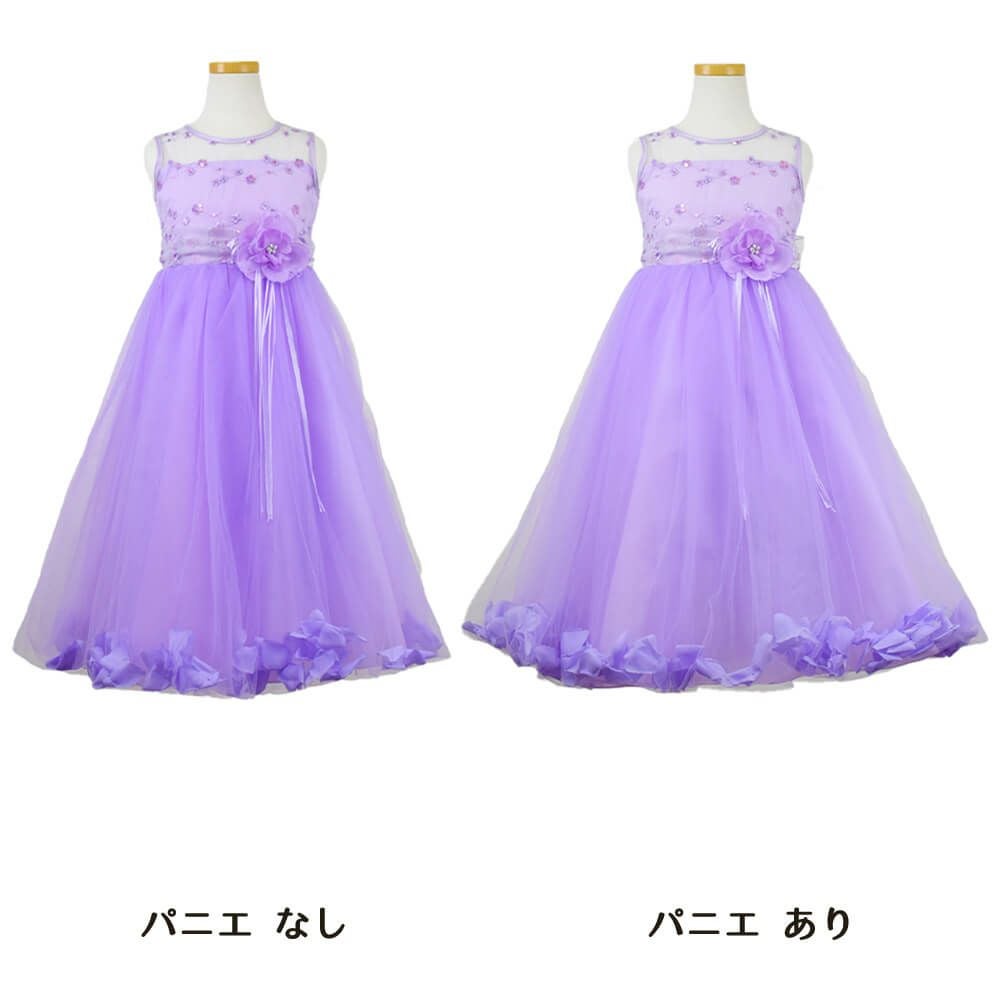 ピアノ発表会や結婚式にぴったりのライラックカラーの女の子用キッズドレス。シンプルで美しいシルエットが魅力のAngel's Closetの子供ドレス レンタル商品（【レンタル】フラワーペタルプリンセス子供ドレス(JK2925)ライラック）｜画像7