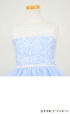 ピアノ発表会や結婚式にぴったりのブルーカラーの女の子用キッズドレス。シンプルで美しいシルエットが魅力のAngel's Closetの子供ドレス レンタル商品（【レンタル】エレガント刺繍メッシュ＆パールトリム子供ドレス(SK740)ブルー）｜画像8
