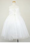 ピアノ発表会や結婚式にぴったりのカラーの女の子用キッズドレス。シンプルで美しいシルエットが魅力のAngel's Closetの子供ドレス レンタル商品（【レンタル】エレガントフラワーパッチ＆チュール子供ドレス(CCD771)アイボリー）｜画像5
