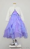 ピアノ発表会や結婚式にぴったりのライラックカラーの女の子用キッズドレス。シンプルで美しいシルエットが魅力のAngel's Closetの子供ドレス レンタル商品（【レンタル】ラインストーン＆オーガンジーレイヤードフリル子供ドレス(HC734)ライラック）｜画像12
