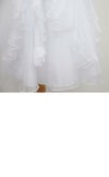 ピアノ発表会や結婚式にぴったりのホワイトカラーの女の子用キッズドレス。シンプルで美しいシルエットが魅力のAngel's Closetの子供ドレス レンタル商品（【レンタル】ラインストーン＆オーガンジーレイヤードフリル子供ドレス(HC734)ホワイト）｜画像6