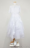 ピアノ発表会や結婚式にぴったりのホワイトカラーの女の子用キッズドレス。シンプルで美しいシルエットが魅力のAngel's Closetの子供ドレス レンタル商品（【レンタル】ラインストーン＆オーガンジーレイヤードフリル子供ドレス(HC734)ホワイト）｜画像10