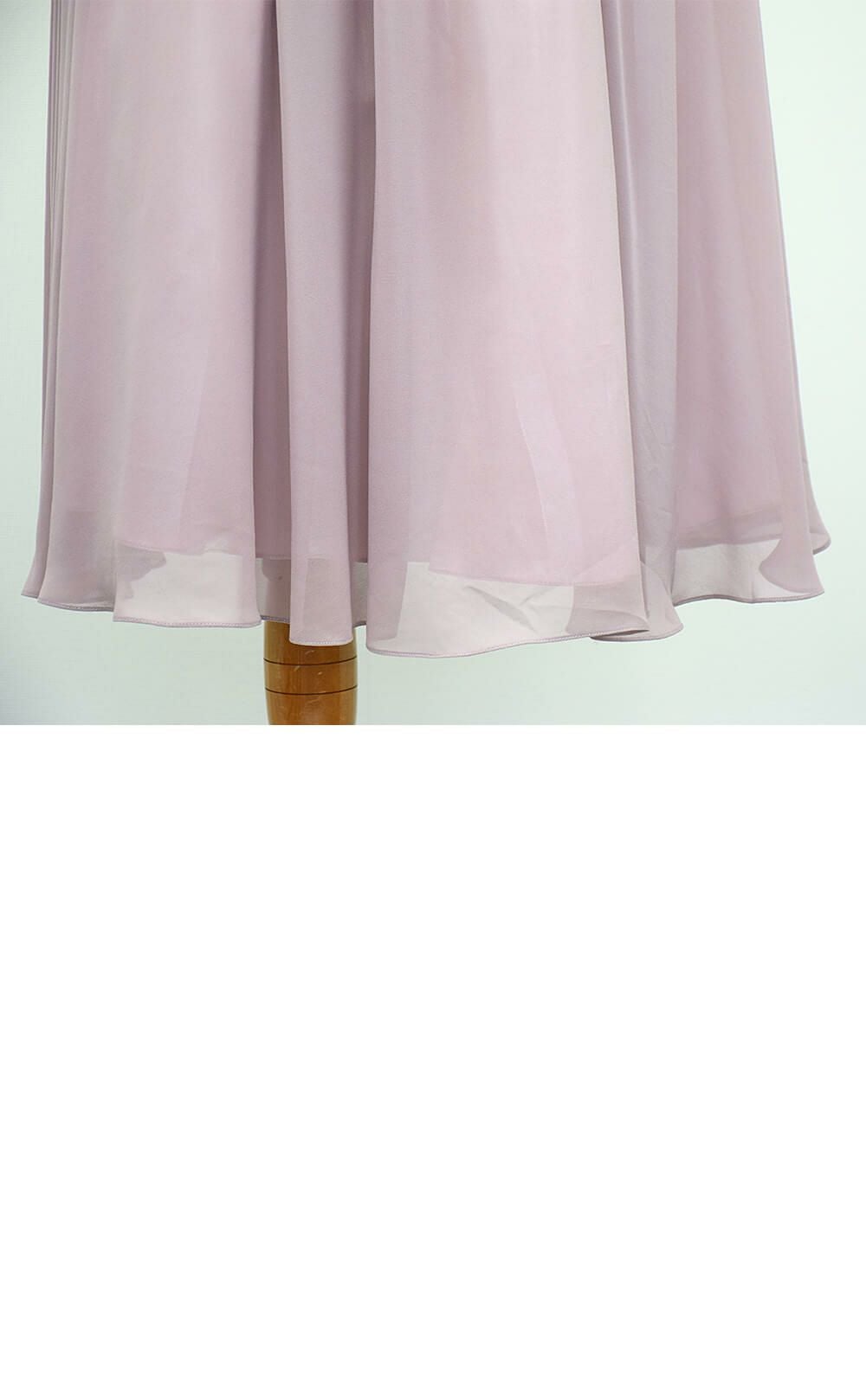 ピアノ発表会や結婚式にぴったりのピンクカラーの女の子用キッズドレス。シンプルで美しいシルエットが魅力のAngel's Closetの子供ドレス レンタル商品（【レンタル】エレガント3Dレースシフォンロング子供ドレス(CDC5006)ダスティピンク）｜画像6