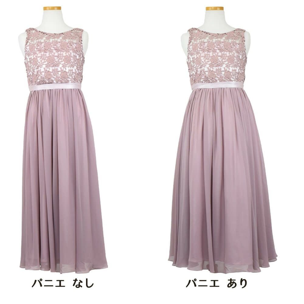 ピアノ発表会や結婚式にぴったりのピンクカラーの女の子用キッズドレス。シンプルで美しいシルエットが魅力のAngel's Closetの子供ドレス レンタル商品（【レンタル】エレガント3Dレースシフォンロング子供ドレス(CDC5006)ダスティピンク）｜画像7