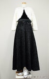 ピアノ発表会や結婚式にぴったりのブラックカラーの女の子用キッズドレス。シンプルで美しいシルエットが魅力のAngel's Closetの子供ドレス レンタル商品（【レンタル】ブラックベルベット＆煌めくＡラインロングドレス※ウエストリボン結び型(YP157)ブラック）｜画像12